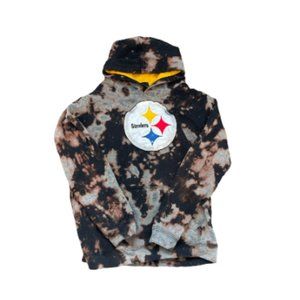 Kids** Vintage Acid Wash Pittsburgh Steelers Hoodie, Youth XL, NFL Football